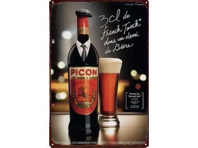 Metalen retrolook sierbord - afbeelding 1 van  1