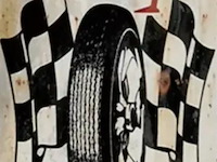 Metalen retrolook sierbord - afbeelding 1 van  1