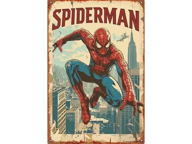 Metalen retrolook sierbord - afbeelding 1 van  1