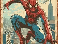 Metalen retrolook sierbord - afbeelding 1 van  1