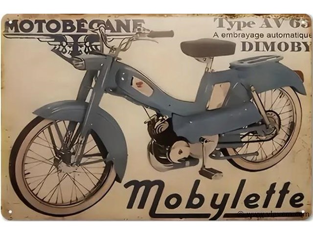 Metalen retrolook sierbord - afbeelding 1 van  1