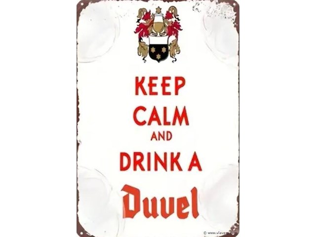 Metalen retrolook sierbord - afbeelding 1 van  1