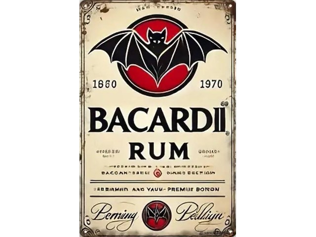 Metalen retrolook sierbord - afbeelding 1 van  1