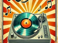 Metalen retrolook sierbord - afbeelding 1 van  1