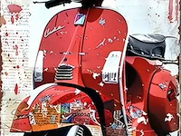 Metalen retrolook sierbord - afbeelding 1 van  1