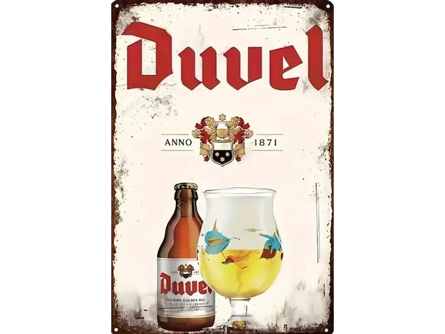 Metalen retrolook sierbord - afbeelding 1 van  1