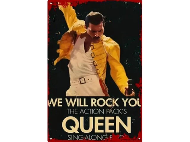 Metalen retrolook sierbord - afbeelding 1 van  1