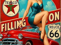 Metalen retrolook sierbord - afbeelding 1 van  1