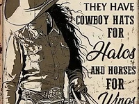 Metalen retrolook sierbord - afbeelding 1 van  1