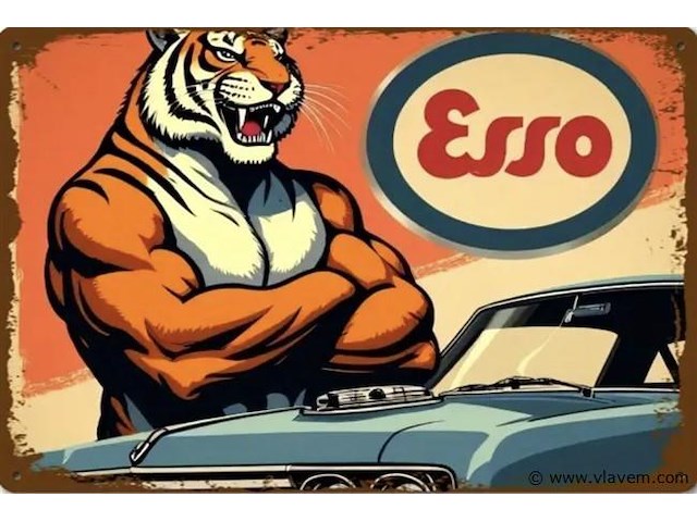 Metalen retrolook sierbord - afbeelding 1 van  1