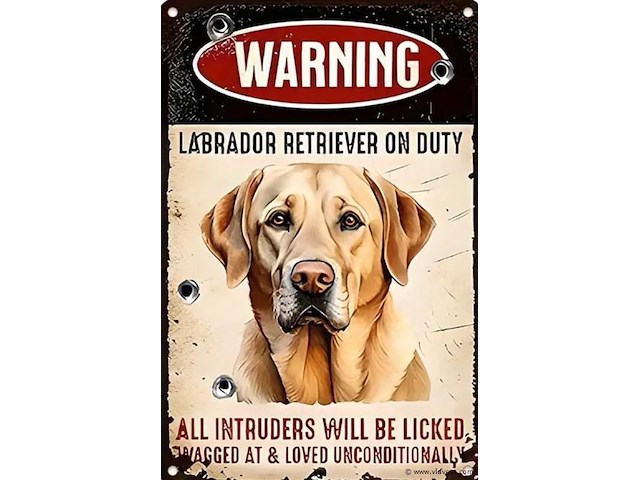 Metalen retrolook sierbord - afbeelding 1 van  1