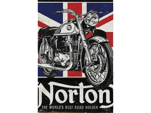 Metalen retrolook sierbord - afbeelding 1 van  1