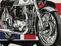 Metalen retrolook sierbord - afbeelding 1 van  1