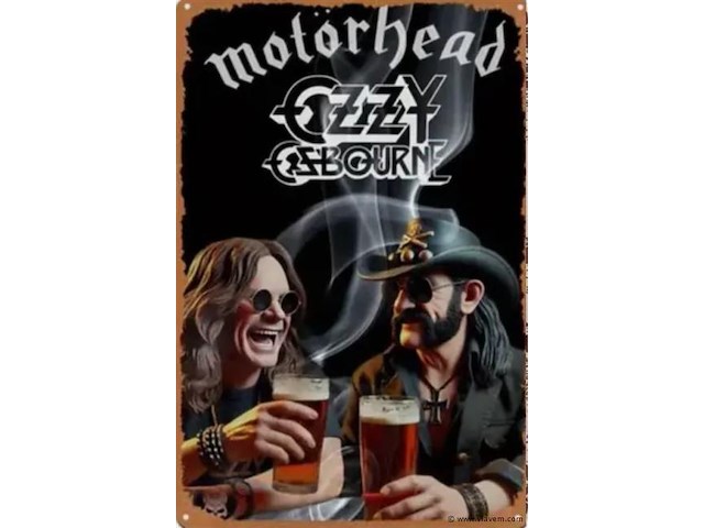 Metalen retrolook sierbord - afbeelding 1 van  1