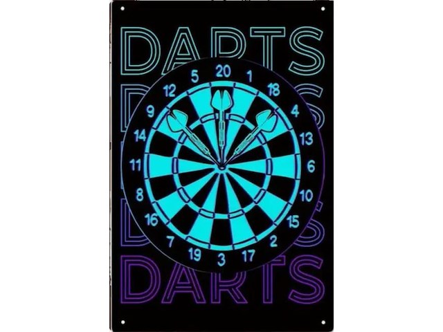 Metalen retrolook sierbord - afbeelding 1 van  1