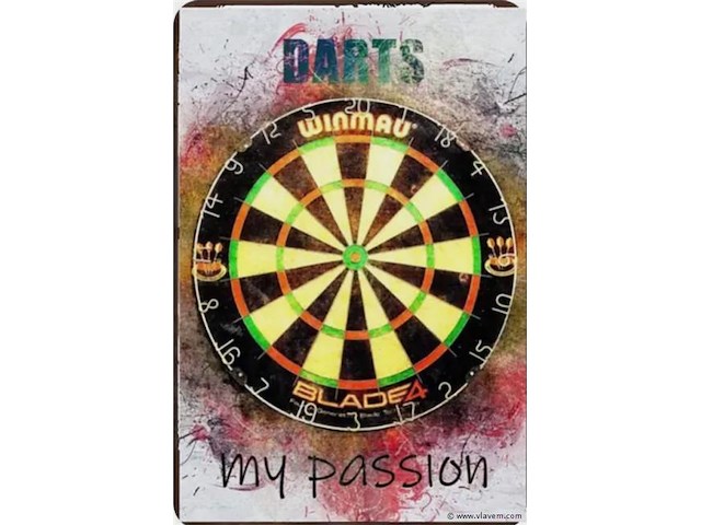 Metalen retrolook sierbord - afbeelding 1 van  1