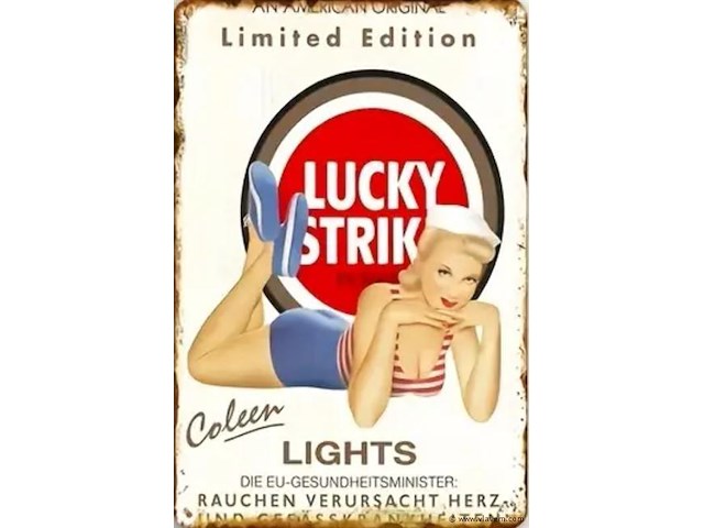 Metalen retrolook sierbord - afbeelding 1 van  1