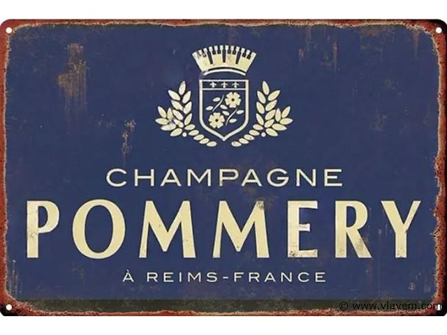 Metalen retrolook sierbord - afbeelding 1 van  1