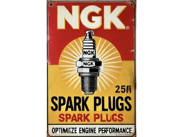 Metalen retrolook sierbord - afbeelding 1 van  1