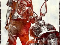 Metalen retrolook sierbord - afbeelding 1 van  1