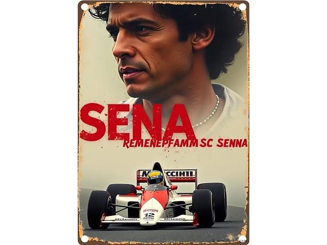 Metalen retrolook sierbord - afbeelding 1 van  1