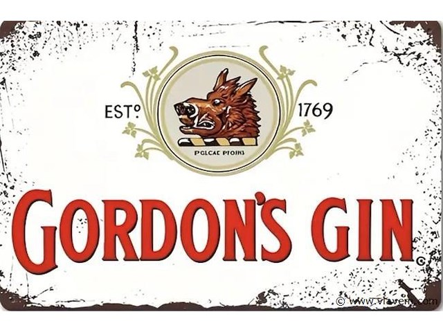 Metalen retrolook sierbord - afbeelding 1 van  1