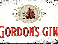 Metalen retrolook sierbord - afbeelding 1 van  1