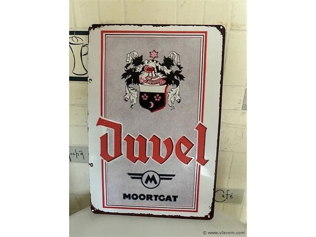 Metalen retrolook sierbord - afbeelding 1 van  1