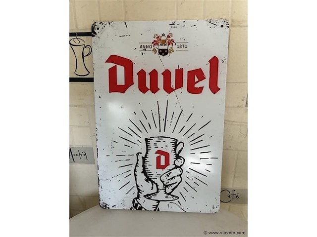 Metalen retrolook sierbord - afbeelding 1 van  1