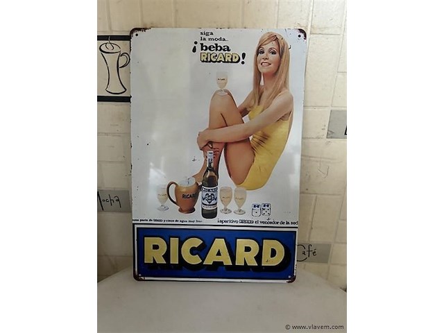 Metalen retrolook sierbord - afbeelding 1 van  1