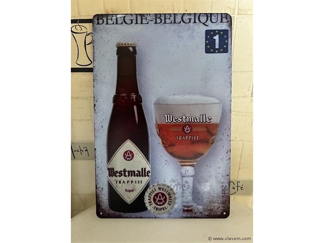 Metalen retrolook sierbord - afbeelding 1 van  1