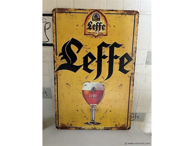 Metalen retrolook sierbord - afbeelding 1 van  1