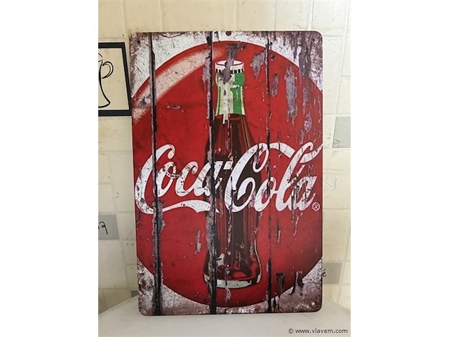 Metalen retrolook sierbord - afbeelding 1 van  1