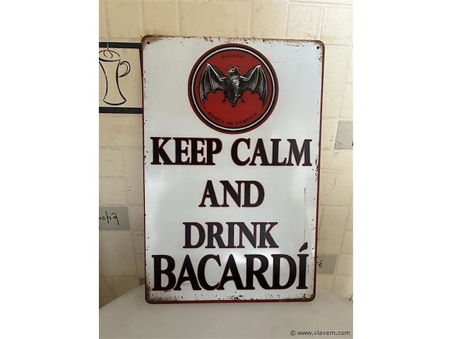 Metalen retrolook sierbord - afbeelding 1 van  1