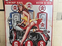 Metalen retrolook sierbord - afbeelding 1 van  1