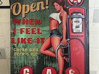 Metalen retrolook sierbord - afbeelding 1 van  1