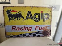 Metalen retrolook sierbord - afbeelding 1 van  1