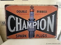 Metalen retrolook sierbord - afbeelding 1 van  1