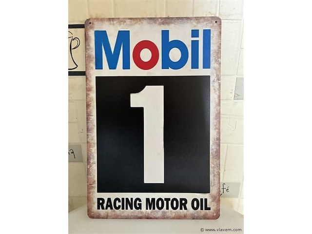 Metalen retrolook sierbord - afbeelding 1 van  1