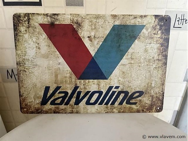 Metalen retrolook sierbord - afbeelding 1 van  1