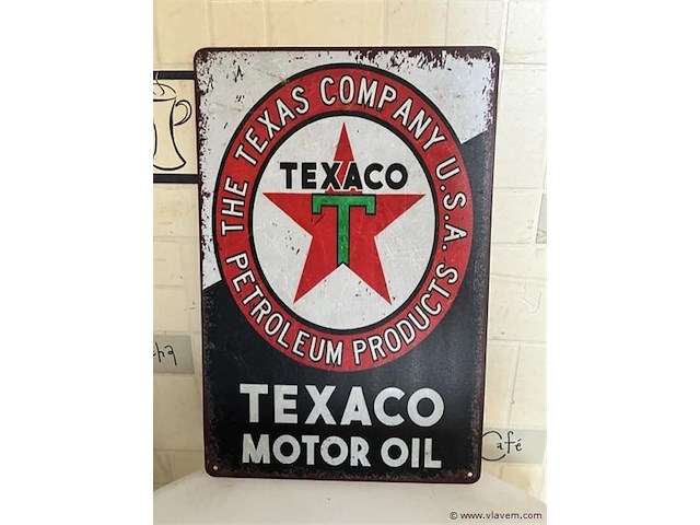 Metalen retrolook sierbord - afbeelding 1 van  1