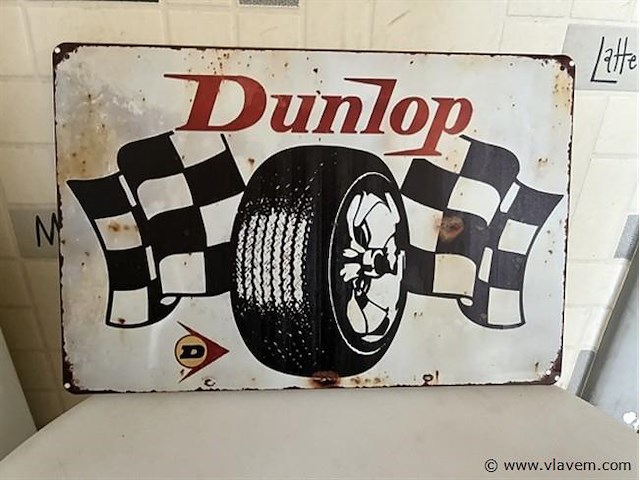 Metalen retrolook sierbord - afbeelding 1 van  1