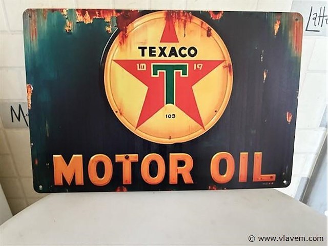 Metalen retrolook sierbord - afbeelding 1 van  1