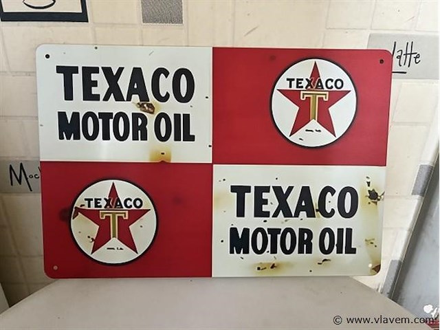 Metalen retrolook sierbord - afbeelding 1 van  1