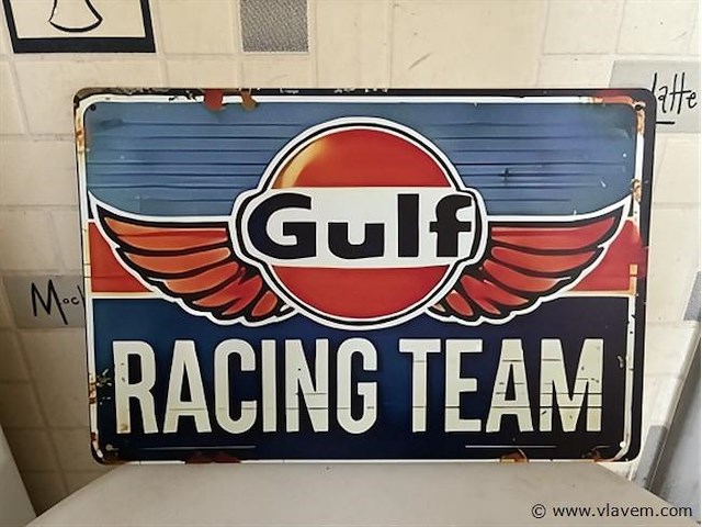 Metalen retrolook sierbord - afbeelding 1 van  1