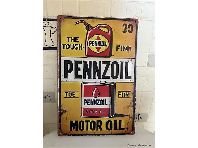 Metalen retrolook sierbord - afbeelding 1 van  1