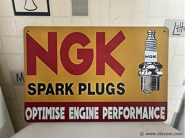 Metalen retrolook sierbord - afbeelding 1 van  1