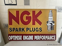 Metalen retrolook sierbord - afbeelding 1 van  1