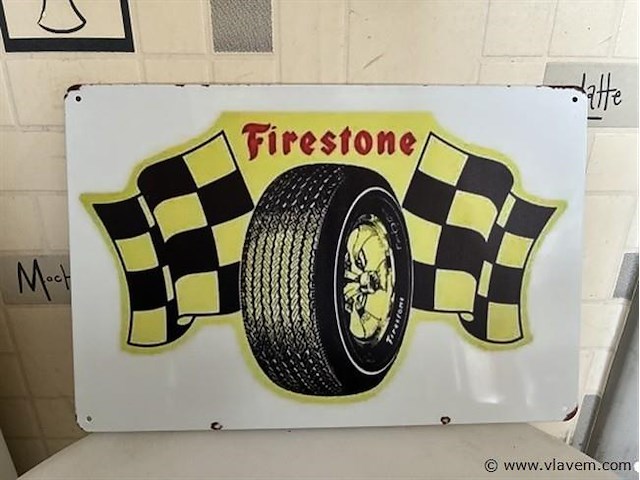 Metalen retrolook sierbord - afbeelding 1 van  1