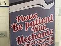 Metalen retrolook sierbord - afbeelding 1 van  1